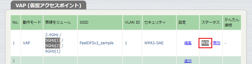 VAP (仮想アクセスポイント)