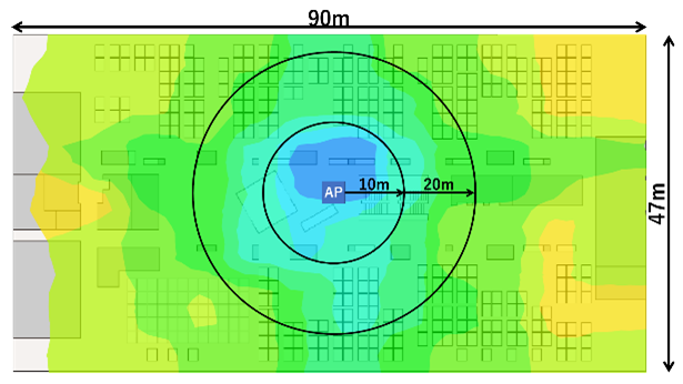 2.4GHz帯ヒートマップ WLX323/WLX322