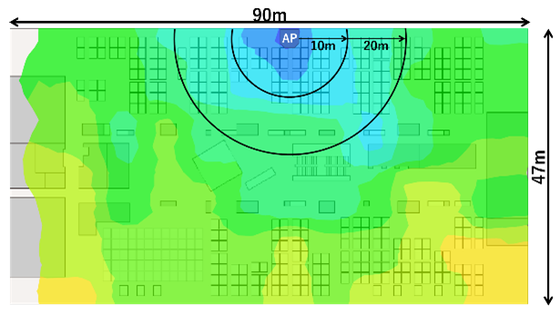 2.4GHz帯ヒートマップ WLX323/WLX322
