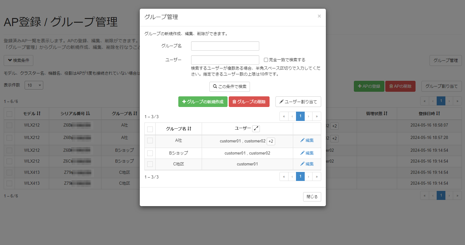 グループ名を変更する_グループ管理画面