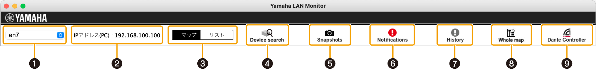 lan map tool buttons