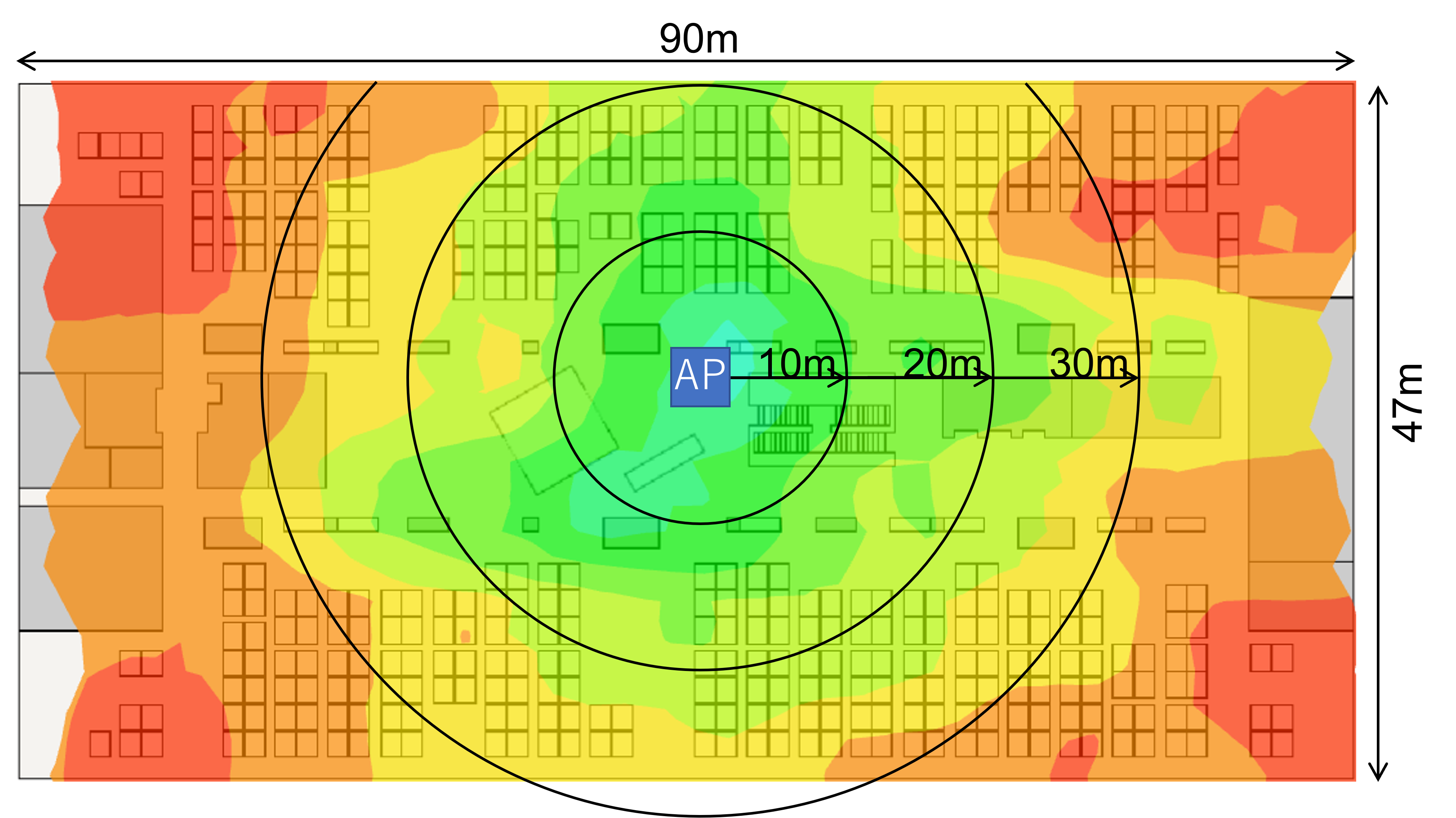 2.4GHz帯ヒートマップ WLX212 指向性あり