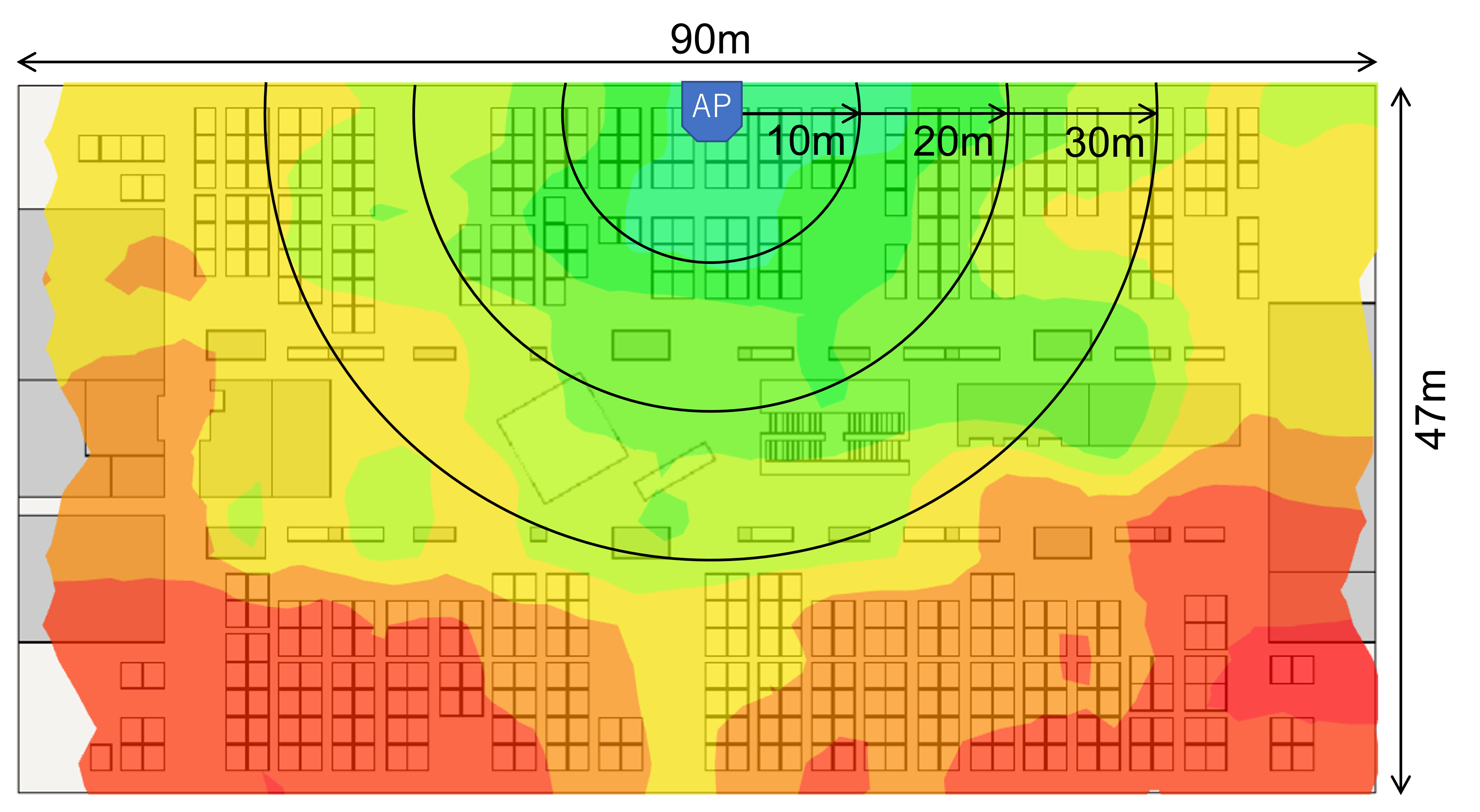2.4GHz帯ヒートマップ WLX212 指向性なし