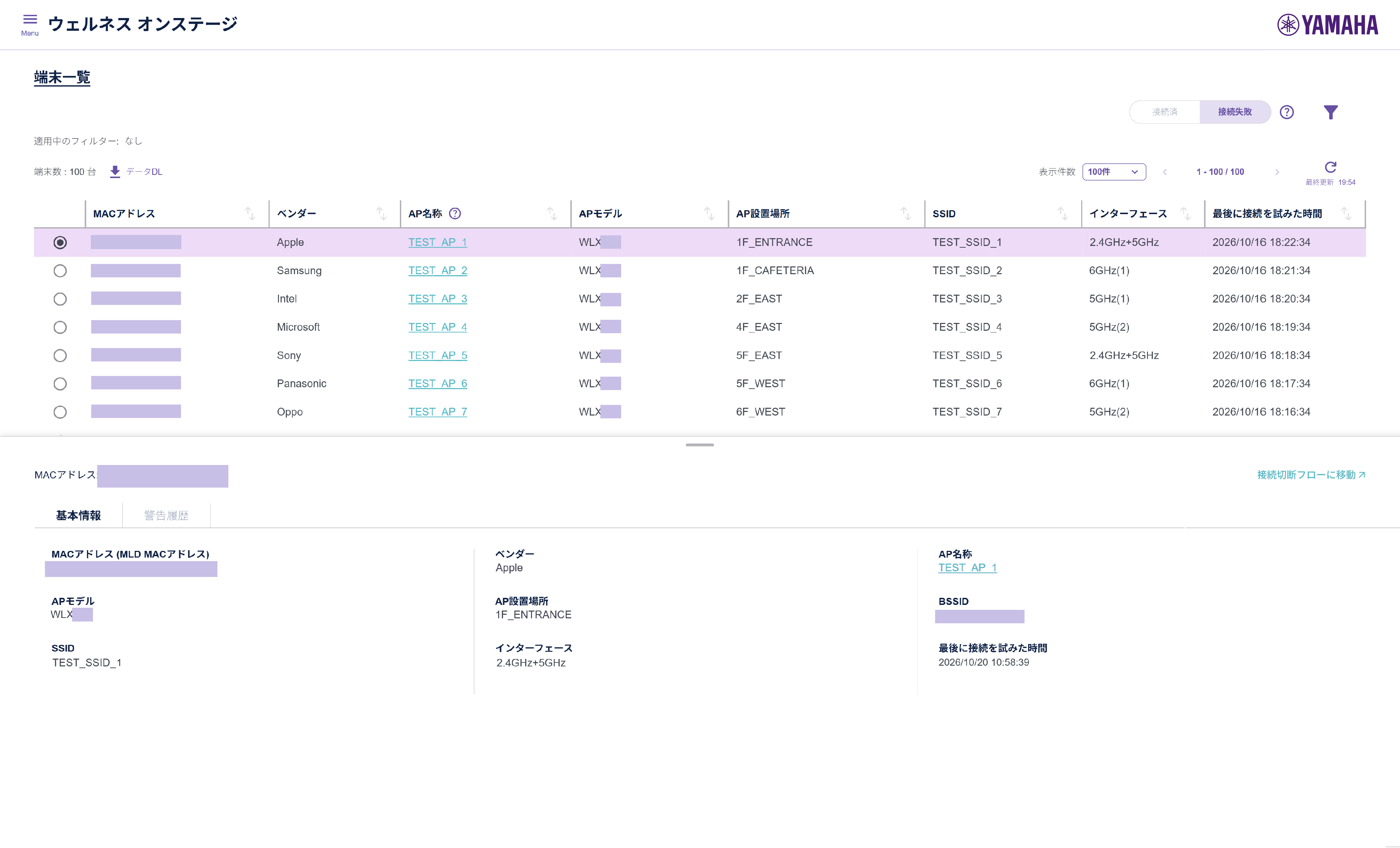 wo connected ap list failure