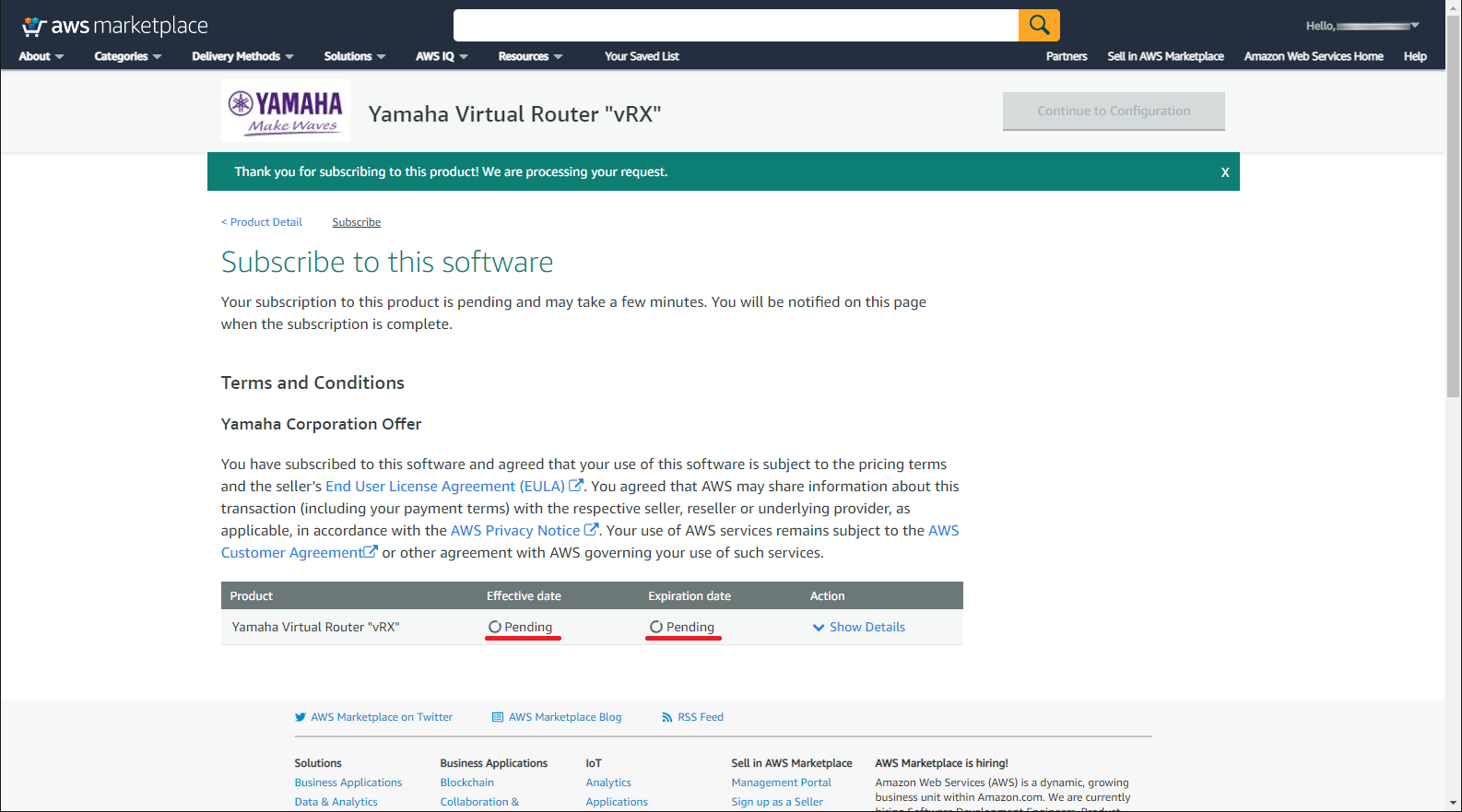 購読手続きの完了待ち