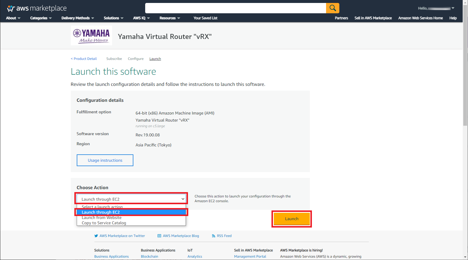 操作方法を選択