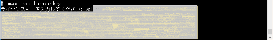 オプションライセンスキーの入力